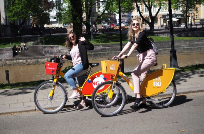 Sistemas de uso compartido de bicicletas y coches en Turku